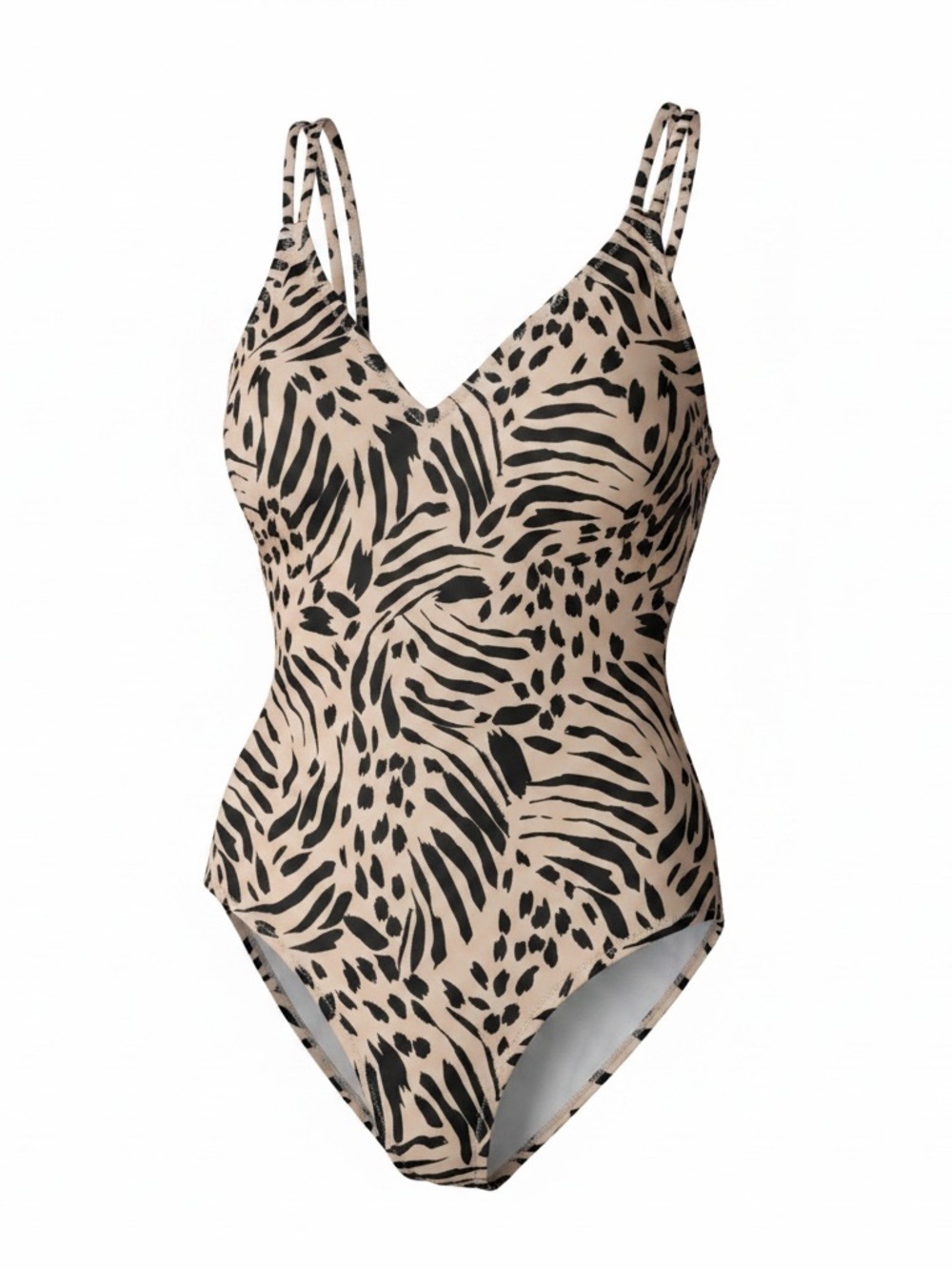Animal Print One-Piece Tie-back Swimsuit